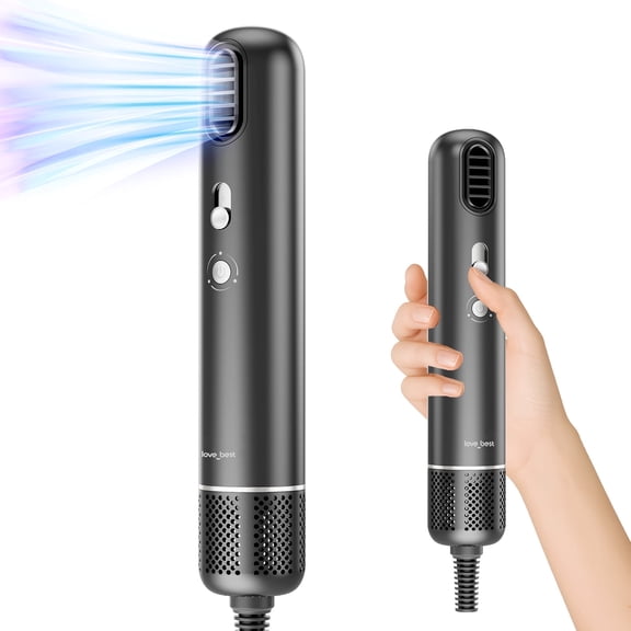Small Hair Dryer Lightweight – Professional Travel Blow Dryer 100 Million Ionic for Smoothing, 68m/s Fast Drying, 0.56lb Mini Size, Quiet Low Noise, for Hotel Gym Camping Kids Pets Women Men