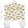 thumbnail image 3 of Wearable Blanket,Cartoon Construction Vehicles Cranes Hooded Wearable Flannel Blanket for Adults & Teens,Winter Poncho Shawl Wrap Cape Cozy Anti-Pill,50"x60", 3 of 5