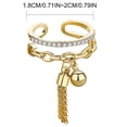 thumbnail image 3 of RKSTN Rings for Women Zircon Open Rings For Women Gold Color Stainless Steel Female Engagement Wedding Ring Jewelry Birthday Gift Wedding Band for Women, 3 of 5
