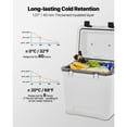 thumbnail image 2 of KFFKFF Compact Chill Box, 38 QT Sturdy Cooler with Ice Preservation, Robust Handles and Beverage Stand, Featherweight Stiff Substance Insulated Compact Chill Box, Ideal for Family Outings, 2 of 10