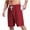 Red, variant on EOYWHK Mens Work Shorts with Pockets Drawstring Waffle Work Shorts for Men Soft Lightweight Breathable Quick Dry Shorts for Men Beige, Size L