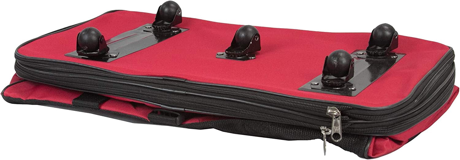 36 inch Wheeled Spinner Suitcase Luggage Expandable Rolling Duffel Bag Red
