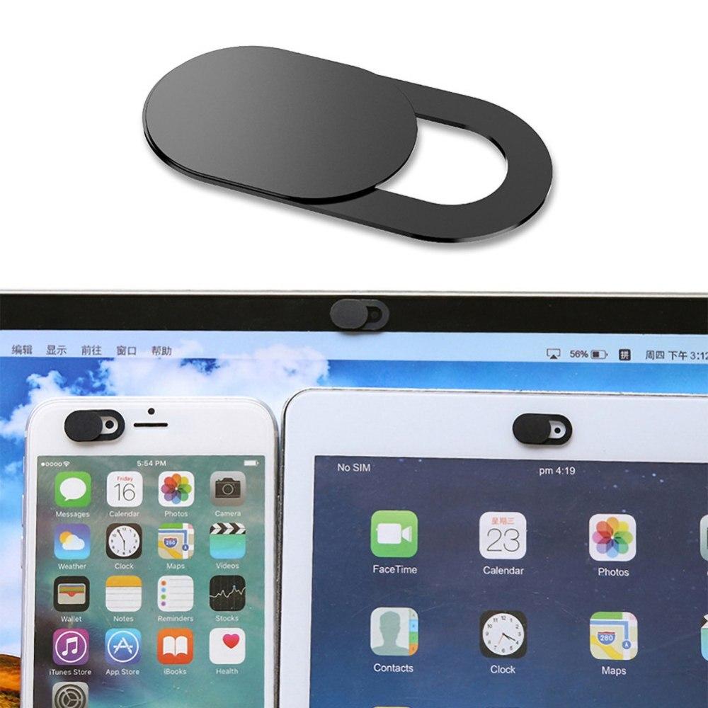Cache Webcam Coulissant - Lot De 6 Autocollants Noirs Ultra-fins - Compatible Smartphones, Tablettes, Ordinateurs