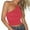 Red, variant on Women Hot Tank Tops Spring And Summer One Shoulder Tight Tops Plain Solid Fashion Comfortable Cool Lightweihght Breathable Sleeveless Going Out Slim Fitted Camisole