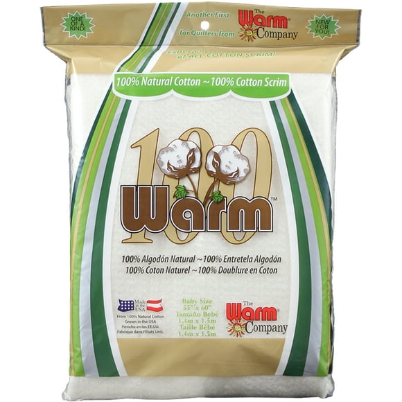 Warm Company Warm 100 Cotton Batting-Baby Size 55"X60" - 2628