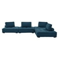 thumbnail image 3 of Modway Saunter Tufted Fabric Fabric 4-Piece Sectional Sofa in Azure, 3 of 10