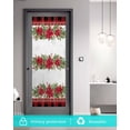 thumbnail image 6 of Christmas Poinsettia Window Privacy Film Stained Glass Window Film Decorative Windows Cover Static Windows Cling for Glass Door Xmas Botanical Pine Cones Red Plaid Stickers for Bathroom 17.7"x39.3", 6 of 7