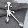 thumbnail image 1 of Coffee Spoon Mini Cats Design Stainless Steel Hanging Tea Cup Spoon Kitchen Gadget, 1 of 9