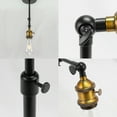 thumbnail image 3 of FSLiving RV Adjustable Telescoping Rod Wall Light with 3-Way Socket 12V Retro Gold Bronze Decorative Light Ceiling Light Hallway Light Fixtures,E26 Semi Flush Mount for RV Camper - 1 Light, 3 of 6