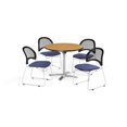 thumbnail image 2 of OFM Oak 42-inch Square Multi Purpose Table with 4 Moon Chairs - 42", 2 of 4
