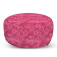 thumbnail image 1 of Rose Pouf Cover with Zipper, Shades of Pink Gentle Seasonal Flora Romance Love Theme Valentine's Day Inspired Design, Soft Decorative Fabric Unstuffed Case, 30" W X 17.3" L, Pink, by Ambesonne, 1 of 5