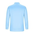 thumbnail image 6 of Wyobmus Men's 1/4 zip Sweatshirts Long Sleeve Winter Warm Tops Casual Loose-Fitting Semi Mock Neck Sweatshirts with Pocket Light Blue, 6 of 6