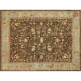 thumbnail image 1 of Ahgly Company Machine Washable Indoor Rectangle Traditional Saddle Brown Area Rugs, 8' x 12', 1 of 7