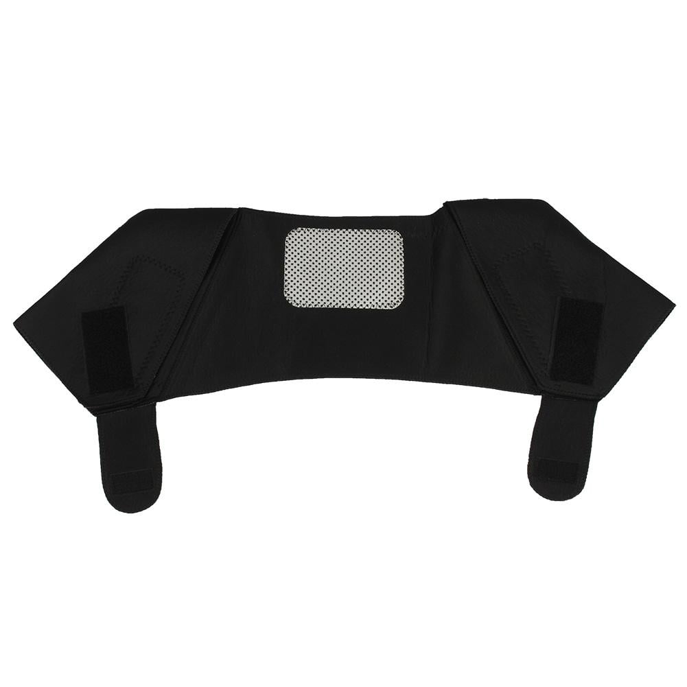 Tebru Self-Heating Double Shoulder Support, Adjustable Soft Shoulder Pad Braces Belt Magnetic Therapy Strap, for Frozen Shoulder Pain Relief, Torn Rotator Cuff, Dislocated AC Joint, Sprain, Tendinitis