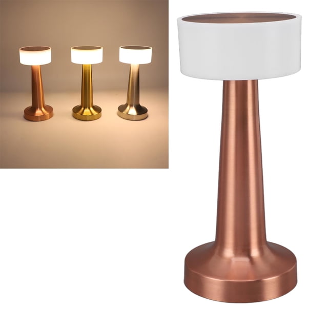 Lámpara de Escritorio, Luz de Lectura LED, Lámpara de Mesa USB, Lámpara de Mesa táctil inalámbrica con 3 Modos de Luz, Atenuación Continua, Batería recargable para recargable