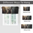 thumbnail image 6 of Wolf Window Curtain Valances Forest Wolf Howling Wildlife Animal Jungle Nature Scenery Rod Pocket Valances for Bedroom Living Room Dining Room 54 by 18 in, 1 Panel, 6 of 6