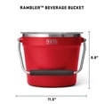 thumbnail image 4 of Cubo para bebidas YETI Rambler Rescue Red de acero inoxidable 18/8, 4 of 8