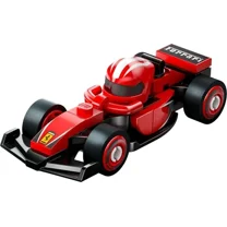 LEGO F1 Collectible Race Cars - Ferrari F1 Team Race Car with Driver Helmet & Moving Wheels - Formula 1-71049