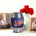 thumbnail image 6 of JAGASY Phoenix Handmade Urn for Ashes Adult Male, Blue Small Urns for Human Ashes Keepsake, Orange Sparks Decorative Urns for Mom & Dad, Flying Phoenix Miniature Cremation Urn for Companion, (3 Inch), 6 of 7