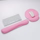thumbnail image 1 of Xiao Hua Almohadilla de ratón con soporte de muñeca, almohadilla de ratón ergonómica con espuma elástica con base antideslizante, fácil de aliviar el dolor (rosa)., 1 of 3