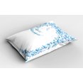 thumbnail image 2 of Ambesonne Blue Pillow Sham 2 Pack, Water Droplets Bubbles, 26"x20", Blue Aqua White, 2 of 3