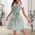 thumbnail image 5 of JTieacloth Dirndl Dresses Women, 3 Pcs Oktoberfest , Bavarian Dress for Halloween Carnival,Green, 5 of 7