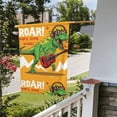 thumbnail image 5 of Wukai Cool Dinosaur Playing Guitar Garden Flags Double Sided Welcome Garden Yard House Flags Outside Outdoor House (Only Flag), 5 of 8