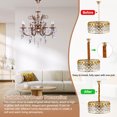 thumbnail image 4 of Uxcell 2ft Chandelier Chain Cord Cover, 2 Pcs Velvet Cloth Fabric Chain Sleeve Decorative Cord Covers for Chandelier Wires Swing Cable, Zipper Style, White, 4 of 7
