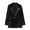 Black, variant on UYISJ Women's V Neck Sequins Blazer Notch Lapel Loose Style Jacket with Belt Long Sleeves Nightclub Prom Coat Tops M
