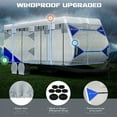 thumbnail image 4 of RV Cover, 300D Oxford Travel Trailer RV Cover Fits 24'-27', Waterproof Anti-Tear Camper Cover Winter Toy Hauler Cover with 4 Tire Cover, Tongue Jack Cover and Gutter Covers, 4 of 10
