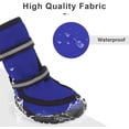 thumbnail image 4 of Botas protectoras para perros, impermeables, antideslizantes, con hebilla adhesiva, correas reflectantes, cálidas y duraderas, color azul XXL., 4 of 5