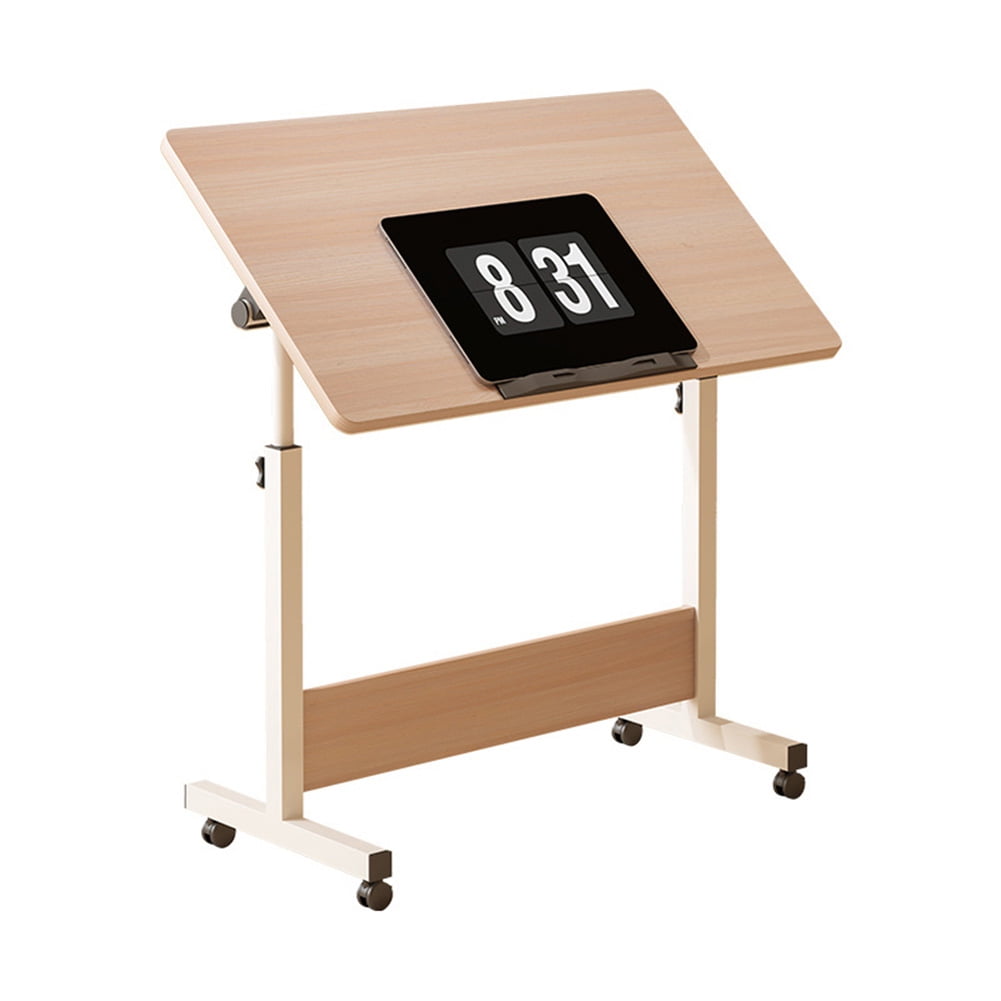 Gravee Mobile Stading Desk With Wheels, Sit Stand Desk For Small Space, Foldable Small Computer Rolling Desk Adjustable Height For Home Office