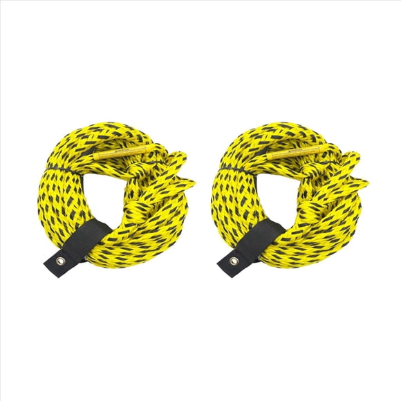 2X Cuerdas de Remolque para Canotaje de 60 Pies Cuerda de Esquí AcuáTico de Servicio Pesado 1-3 Personas para Tubos Remolcables, Cuerda de Remolque para Rodillera