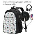 thumbnail image 2 of Pofeuu Colorful Hat Snowman Print Storage Laptop Backpack with USB Charging Port[Water Resistant] College Computer Bookbag Fits, 2 of 7