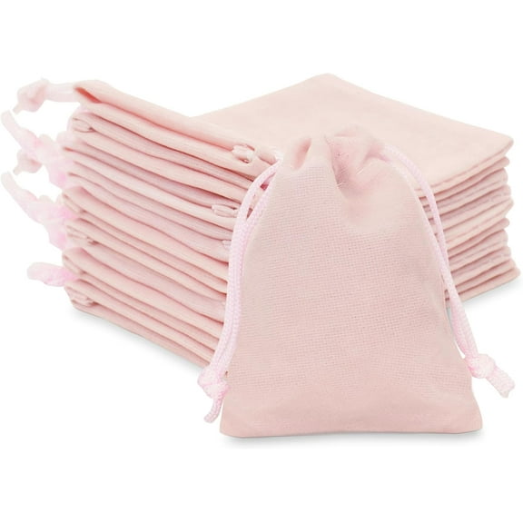 Velvet Jewelry Pouches, 20PCS Small Velvet Gift Bags with Drawstring, Red Christmas Gift Bag for Wedding Favors, Candy Bags, Party Favors