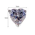 thumbnail image 3 of QIQUWOHUL Tremella Needle Moissanite Heart Diamond Earrings, Sweet Heart Earrings, 3 of 9