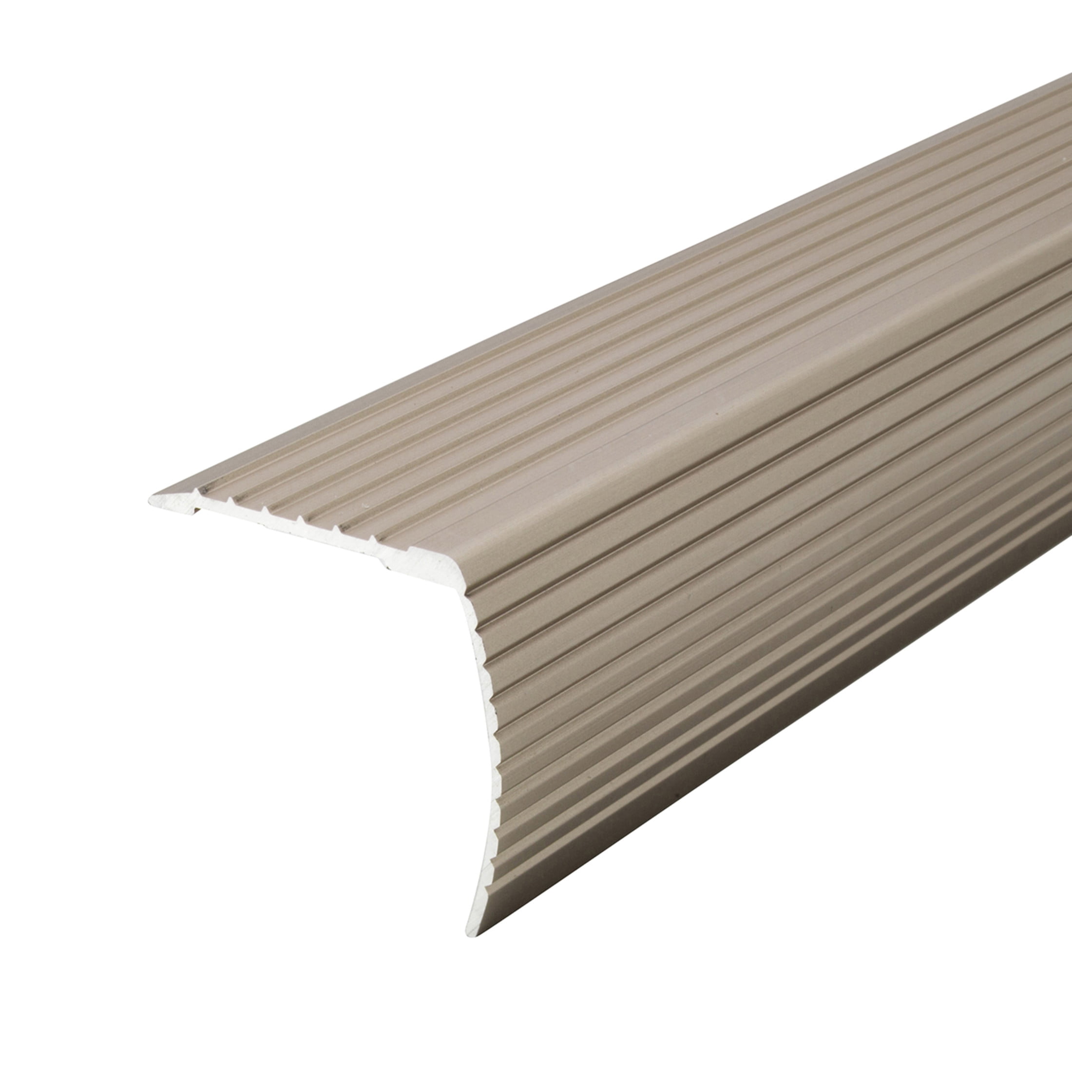 M-D Building Products 43310 36 In. Satin Nickel Aluminum CINCH® Fluted Stair Edging