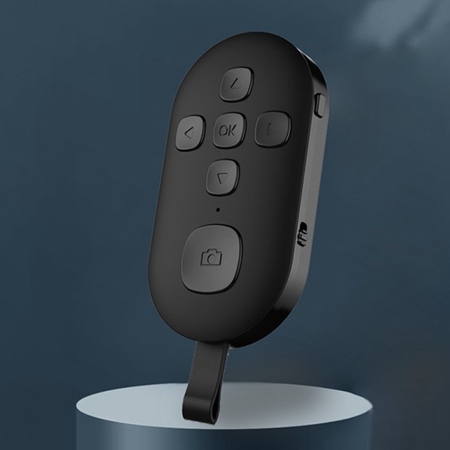 Control Remoto Control remoto de teléfono inalámbrico compatible con Bluetooth 5.0 para IOS/Android (negro)