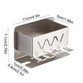 thumbnail image 3 of PONPRNGY Multi Functional Stainless Steel Non Perforated Toothbrush Rack Mouthwash Cup Toothbrush Cup Storage Rack, 3 of 6