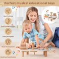thumbnail image 5 of Juguetes Montessori de madera para bebé, modelo de soporte de banda, juego extraíble, tambor móvil, rompecabezas para niños, juguetes de aprendizaje para regalo de cumpleaños para recién nacido, 5 of 5