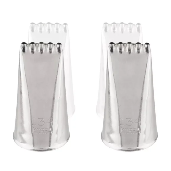 Ateco 134 5-Hole Piping Tip Cake Decorating Tubes For Bakeware (2 Pc)