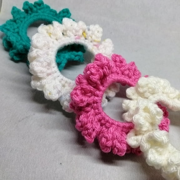 Nylo & Co. Crochet Color Block Scrunchies in Combo #14 - Set of 4