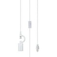 thumbnail image 3 of Aspen Creative 71091-21, One-Light Plug-In Swag Pendant Kit with Drum Lamp Shade, Hunter Green & White, 3 of 4