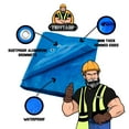 thumbnail image 2 of Tuff Tarp Ultra Heavy Duty Tarp (16MIL, 10x10) Multipurpose Protective Cover Traps, Hemmed Edges for Roof, Outdoor Camping, Boat, Tent, Rust-Proof Grommets, Waterproof, UV Resistance Traps, 2 of 7