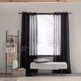 thumbnail image 2 of Bouclair Rideau Transparent Darja Noir 52x96 Po (132x244 cm), 2 of 2