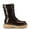 BROWN, variant on Women's Platform Chunky Lug Sole Lace Up Leather Boots, Mid Calf Boots Outlet