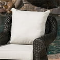 thumbnail image 3 of Amaya Outdoor Dark Brown Wicker Swivel Rocking Chair - Beige Cushions, 3 of 13