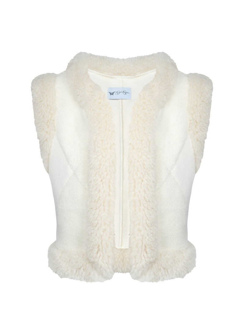 Jessica Simpson Women's Patchwork Faux Fur Vest, Sizes XS-XXL