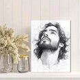thumbnail image 2 of Qisvanset 12x16 Inch Minimalist Jesus Line Art Canvas Wall Art, Simple Religious Portrait Baptism Gift Home Decor, 2 of 8