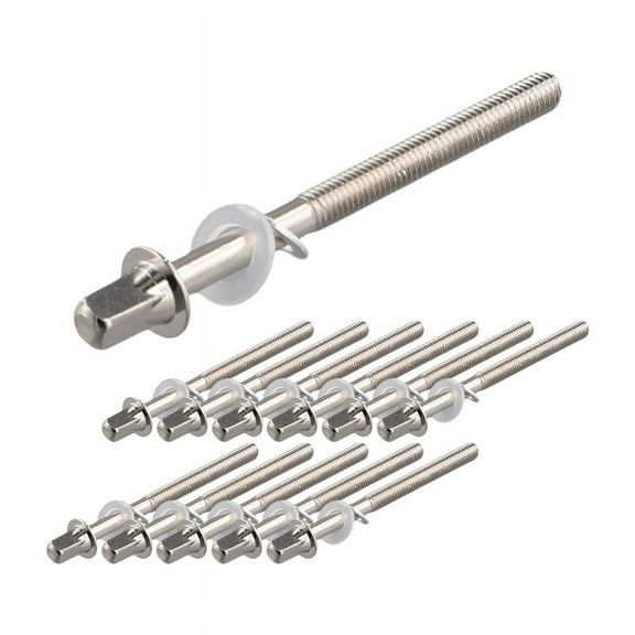 12pcs Drum Tension Rods Tension Screws Drum Screws Set Snare Drum Accessories Drum Hardware M5x60MM